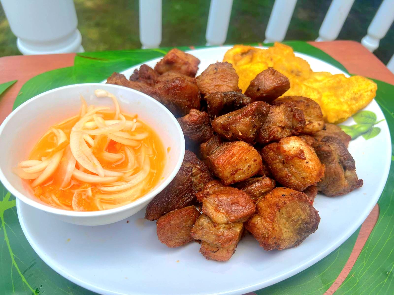 A Manje pork griyo platter
